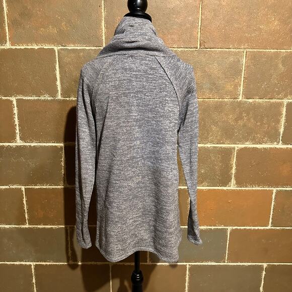 12 PM by Mon AmiGray Cowl Neck Long Line Tunic Sweater Women's S Small - Picture 5 of 8